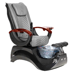 Whale Spa Alden Crystal with Technician Seat Controller, Pedicure Chair SPAALCR- Black Base