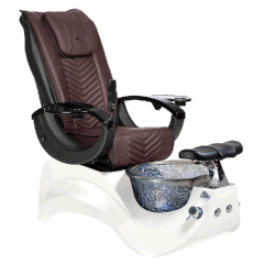 Whale Spa Alden Crystal with Technician Seat Controller, Pedicure Chair SPAALCR- White Base