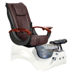 Whale Spa Alden Crystal with Technician Seat Controller, Pedicure Chair SPAALCR- White Base