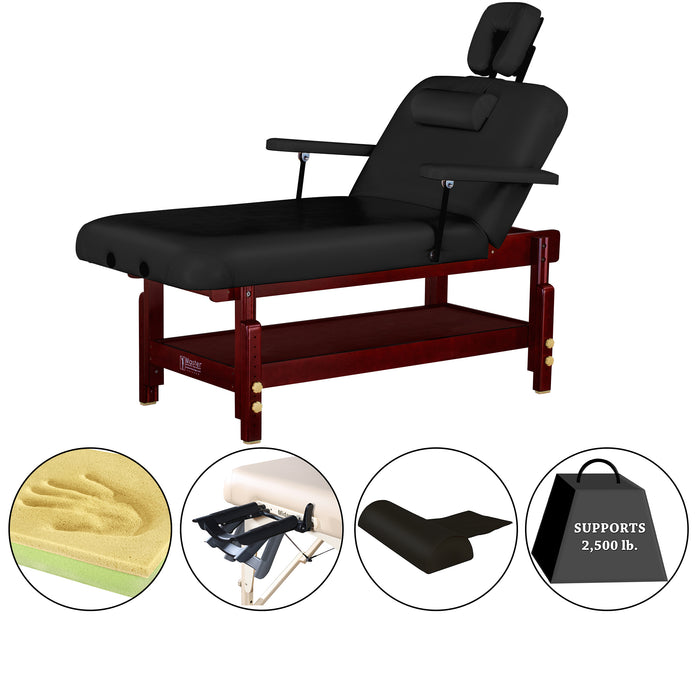 Master Massage Montclair 31" Black Stationary Massage Table 67245