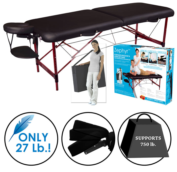 Master Massage Zephyr 28" Portable Massage Table 24351